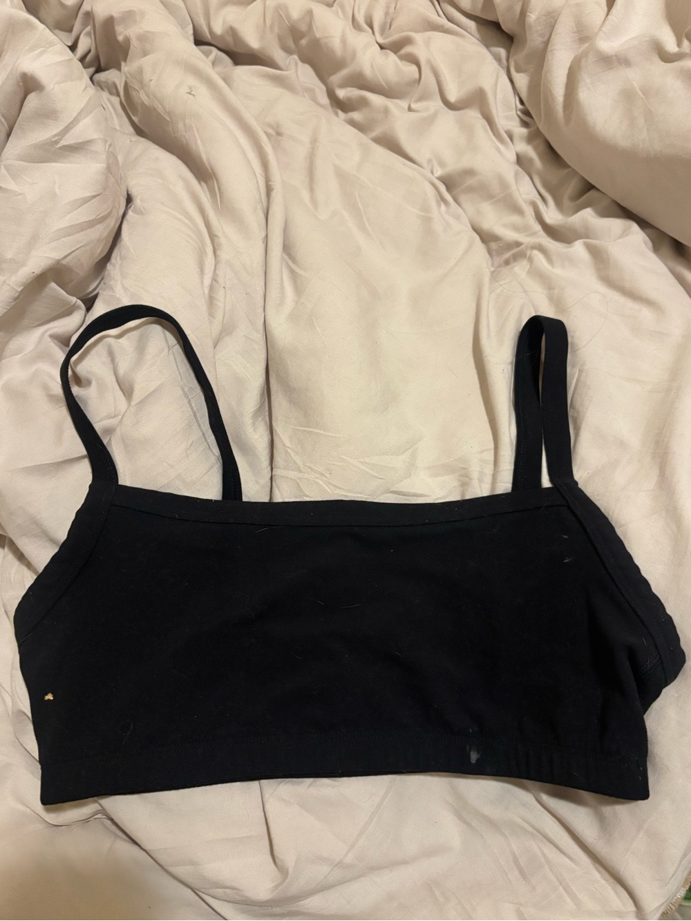 Aritzia Golden Black Bralette with Thin Straps